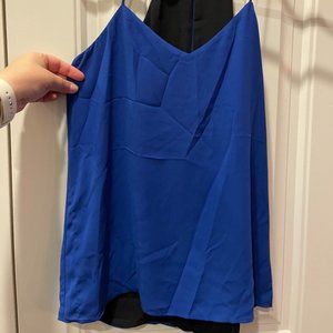 NWOT EXPRESS Reversible Barcelona Cami Royal Blue/Black - XS